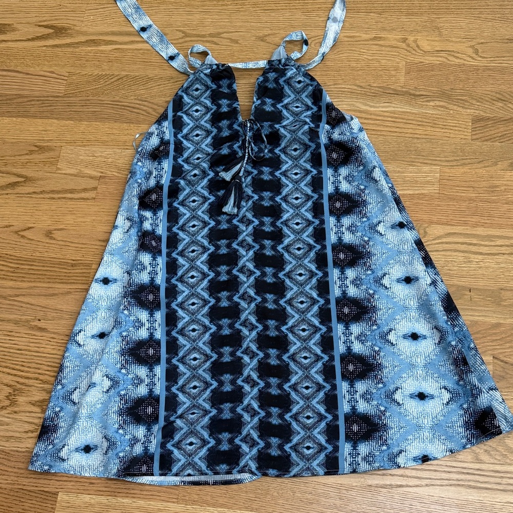 Paper Crane Blue Patterned dress